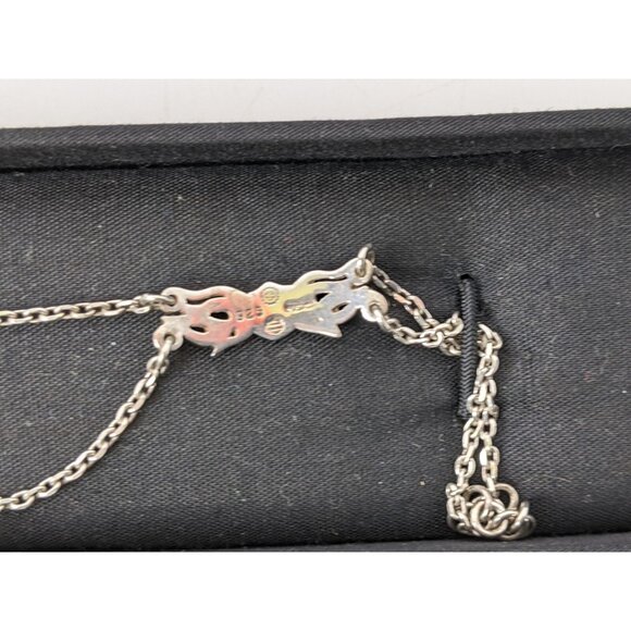 Harley Davidson Sterling Silver 925 Ankle Bracelet Anklet Bar Shiled Flame - Picture 13 of 16